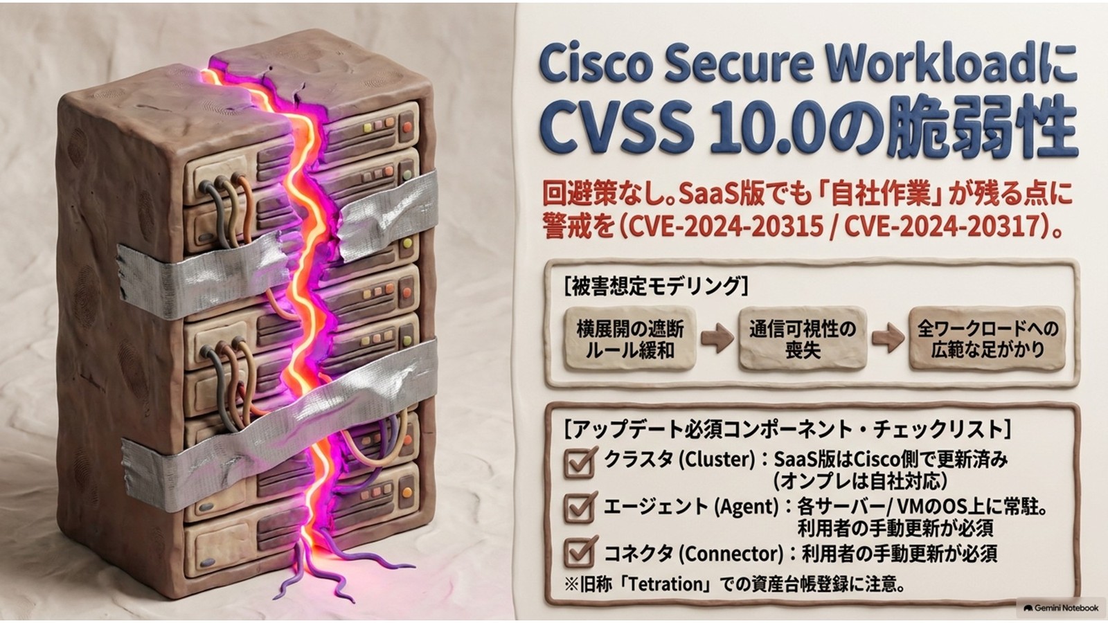 Cisco Secure Workloadに脆弱性、CVSS10が2件