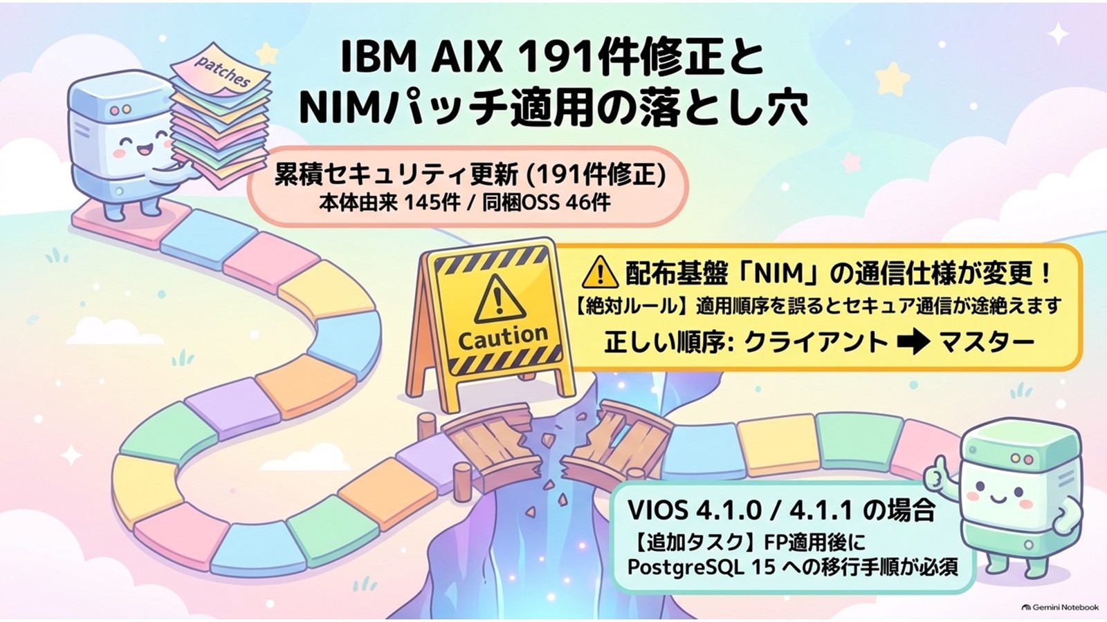 IBM AIXに脆弱性191件、配布基盤NIMも対象